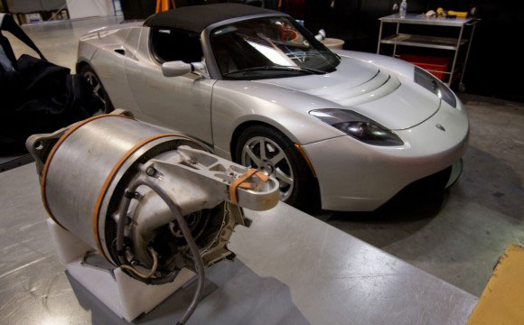 The Tesla Roadster was an early adopter of the new generation The Tesla Roadster